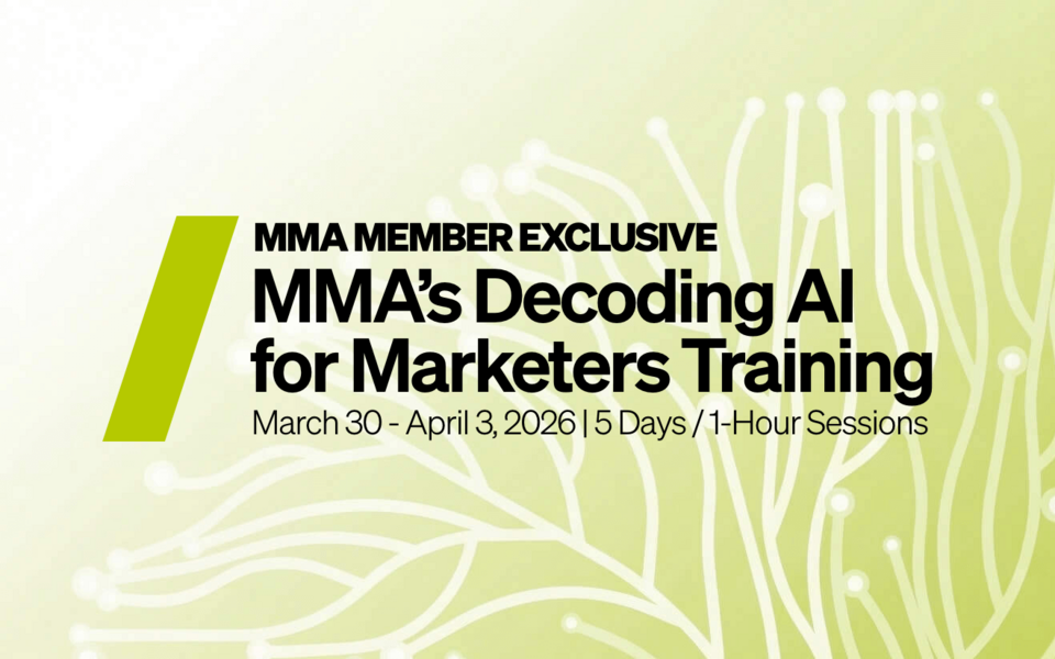 MMA’s Decoding AI for Marketers Training