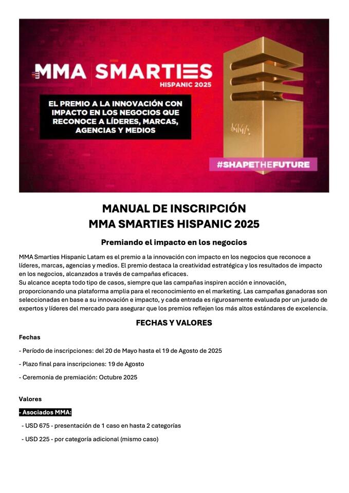 Download the 2025 Official SMARTIES Hispanic LATAM Submission Guide