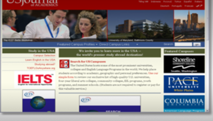 US Journal website on PC