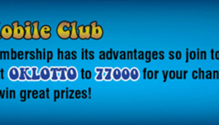 Ok Lotto - text OKLOTTO to 77000