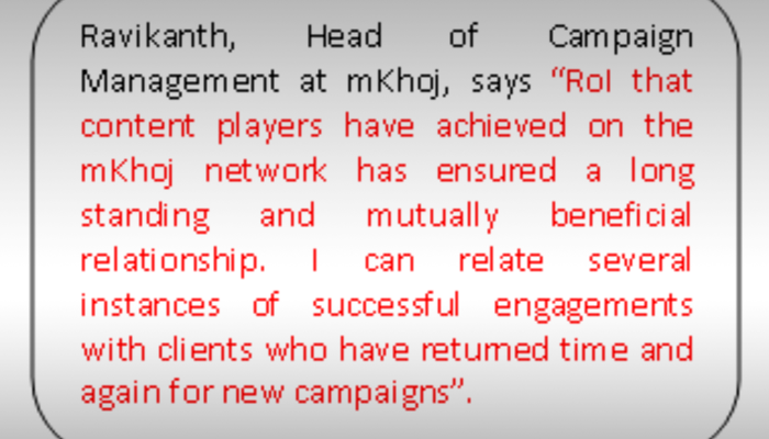 Ravikanth, Head of Campaign Management, mKhoj