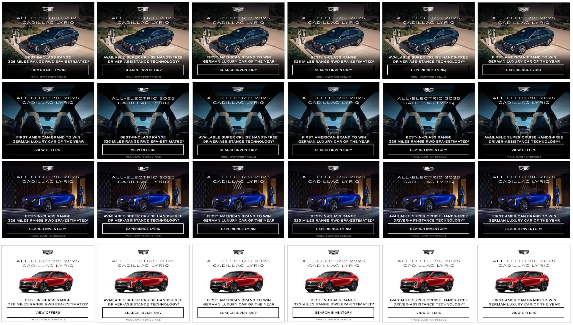 GM: Ad variations